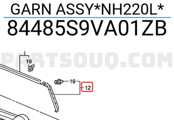 Honda 84485S9VA01ZB GARN ASSY*NH220L*