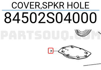 Honda 84502S04000 COVER,SPKR HOLE