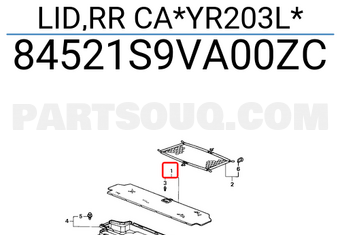 Honda 84521S9VA00ZC LID,RR CA*YR203L*