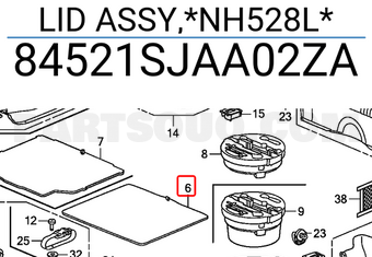 Honda 84521SJAA02ZA LID ASSY,*NH528L*