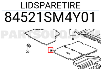 Honda 84521SM4Y01 LIDSPARETIRE