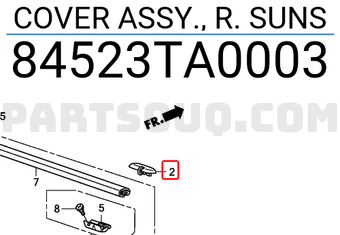 Honda 84523TA0003 COVER ASSY., R. SUNS