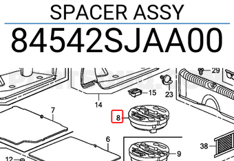 Honda 84542SJAA00 SPACER ASSY