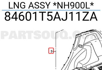 Honda 84601T5AJ11ZA LNG ASSY *NH900L*