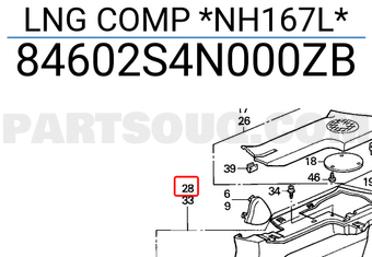 Honda 84602S4N000ZB LNG COMP *NH167L*