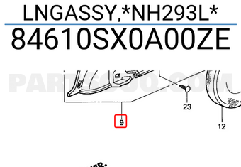 Honda 84610SX0A00ZE LNGASSY,*NH293L*