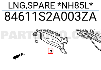 Honda 84611S2A003ZA LNG,SPARE *NH85L*