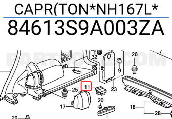 Honda 84613S9A003ZA CAPR(TON*NH167L*