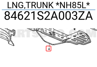 Honda 84621S2A003ZA LNG,TRUNK *NH85L*
