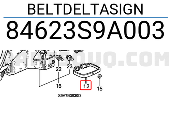 Honda 84623S9A003 BELTDELTASIGN