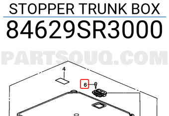 Honda 84629SR3000 STOPPER TRUNK BOX