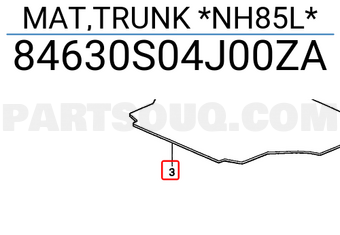Honda 84630S04J00ZA MAT,TRUNK *NH85L*