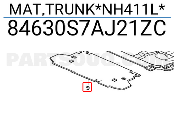 Honda 84630S7AJ21ZC MAT,TRUNK*NH411L*