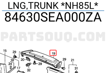 Honda 84630SEA000ZA LNG,TRUNK *NH85L*
