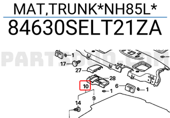Honda 84630SELT21ZA MAT,TRUNK*NH85L*