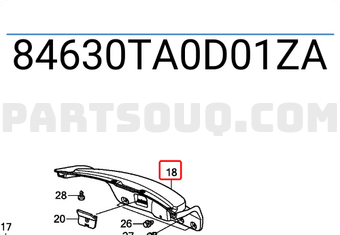 Honda 84630TA0D01ZA LINING, TRUNK LID *NH85L*