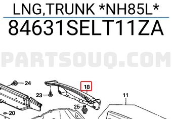 Honda 84631SELT11ZA LNG,TRUNK *NH85L*