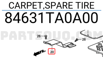 Honda 84631TA0A00 CARPET,SPARE TIRE