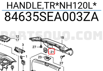 Honda 84635SEA003ZA HANDLE,TR*NH120L*