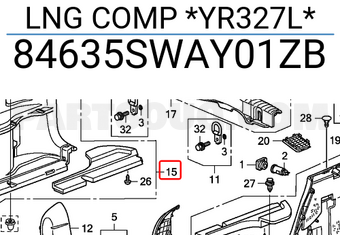 Honda 84635SWAY01ZB LNG COMP *YR327L*