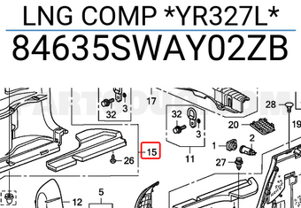 Honda 84635SWAY02ZB LNG COMP *YR327L*