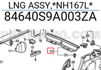 Honda 84640S9A003ZA LNG ASSY,*NH167L*