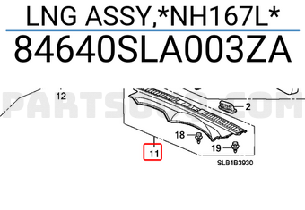 Honda 84640SLA003ZA LNG ASSY,*NH167L*