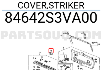 Honda 84642S3VA00 COVER,STRIKER