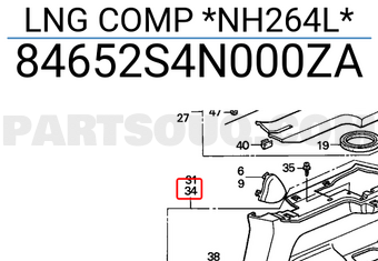 Honda 84652S4N000ZA LNG COMP *NH264L*