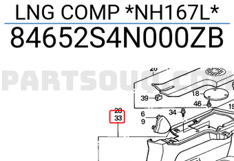 Honda 84652S4N000ZB LNG COMP *NH167L*