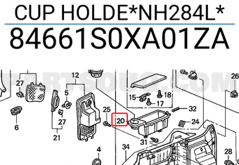 Honda 84661S0XA01ZA CUP HOLDE*NH284L*