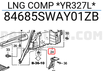 Honda 84685SWAY01ZB LNG COMP *YR327L*