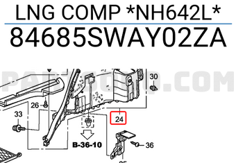 Honda 84685SWAY02ZA LNG COMP *NH642L*