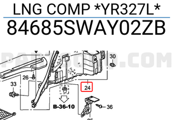 Honda 84685SWAY02ZB LNG COMP *YR327L*