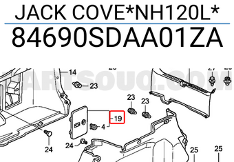 Honda 84690SDAA01ZA JACK COVE*NH120L*