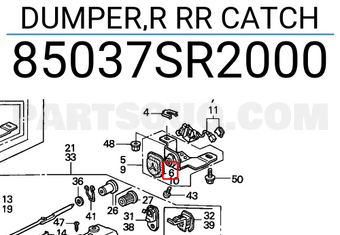 Honda 85037SR2000 DUMPER,R RR CATCH