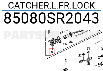 Honda 85080SR2043 CATCHER,L.FR.LOCK
