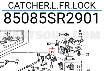 Honda 85085SR2901 CATCHER,L.FR.LOCK