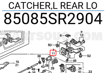 Honda 85085SR2904 CATCHER,L REAR LO