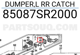 Honda 85087SR2000 DUMPER,L RR CATCH