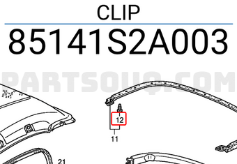Honda 85141S2A003 CLIP