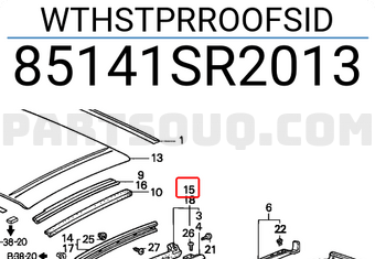 Honda 85141SR2013 WTHSTPRROOFSID