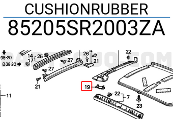 Honda 85205SR2003ZA CUSHIONRUBBER