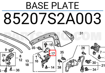 Honda 85207S2A003 BASE PLATE