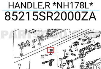 Honda 85215SR2000ZA HANDLE,R *NH178L*