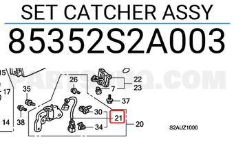 Honda 85352S2A003 SET CATCHER ASSY