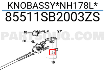 Honda 85511SB2003ZS KNOBASSY*NH178L*