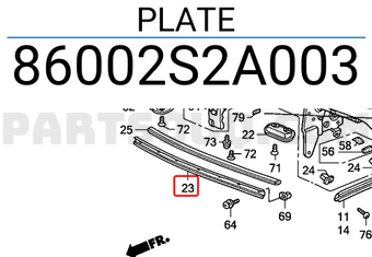 Honda 86002S2A003 PLATE