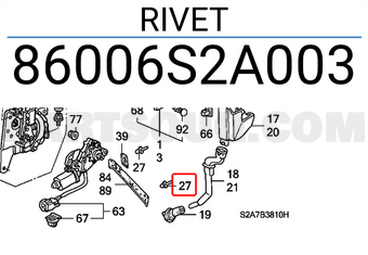 Honda 86006S2A003 RIVET