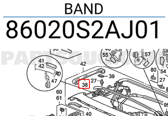 Honda 86020S2AJ01 BAND